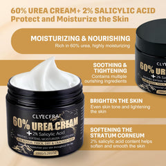 Clyecfra Urea-Salicylic Cream texture demonstrates quick-absorption hydration