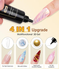 CMTQVFL glitter gold chrome powder close-up highlights mirror finish and long wear