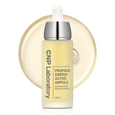 CNP Honey Glow Serum bottle close-up showing hydration-ready glow for sensitive skin.