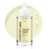 CNP Rescue+Propolis Serum bottle close-up shows soothing hydration for sensitive skin