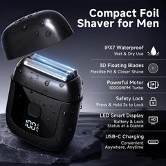 Cnunkn shaver with central long-beard trimmer for precise beard shaping.