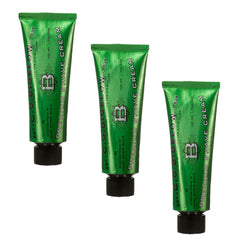 C.O. Bigelow shaving cream lather close-up showing rich, creamy foam.