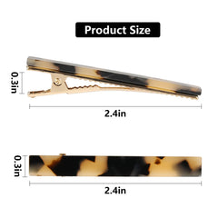 Cobahom leopard-print tortoise-shell hair clip back view for a polished silhouette