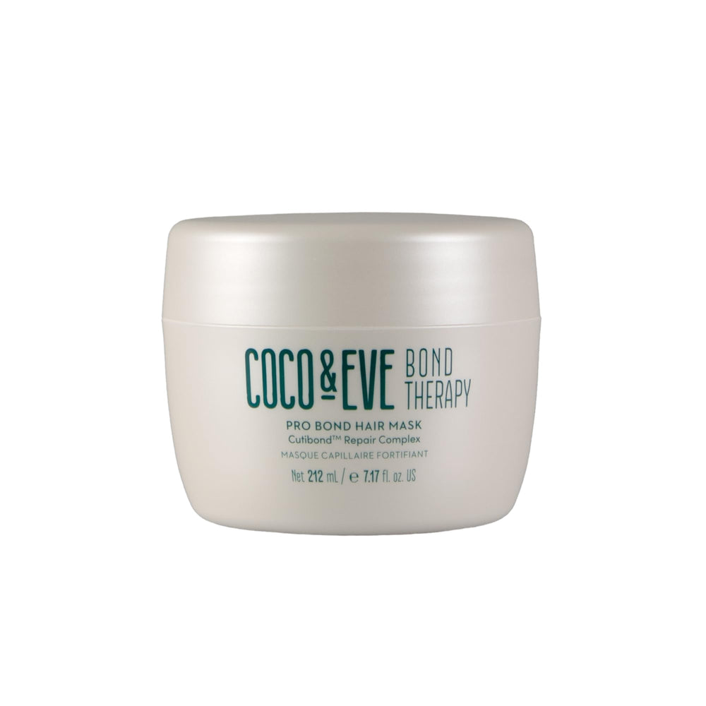 Coco & Eve Bond Therapy Pro Bond Mask bottle closeup highlighting rich cream texture for nourishment