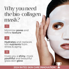 COCOBEAUTY Collagen Mask unfolded displays texture for at-home hydration.
