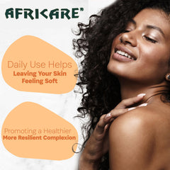 COCOCARE Africare mineral oil on hair shows added shine and frizz control