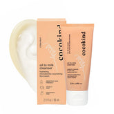 Cocokind Oil to Milk cleanser bottle closeup showing oil-to-milk cleansing.