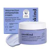 Cocokind Resurrection Polypeptide Cream tube demonstrates rich hydration for dry skin.
