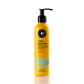 COCUNAT Curl Booster Gel bottle with defined curls demonstration and frizz control