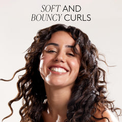 COCUNAT Curl Booster Gel on damp hair demonstrating anti-frizz protection