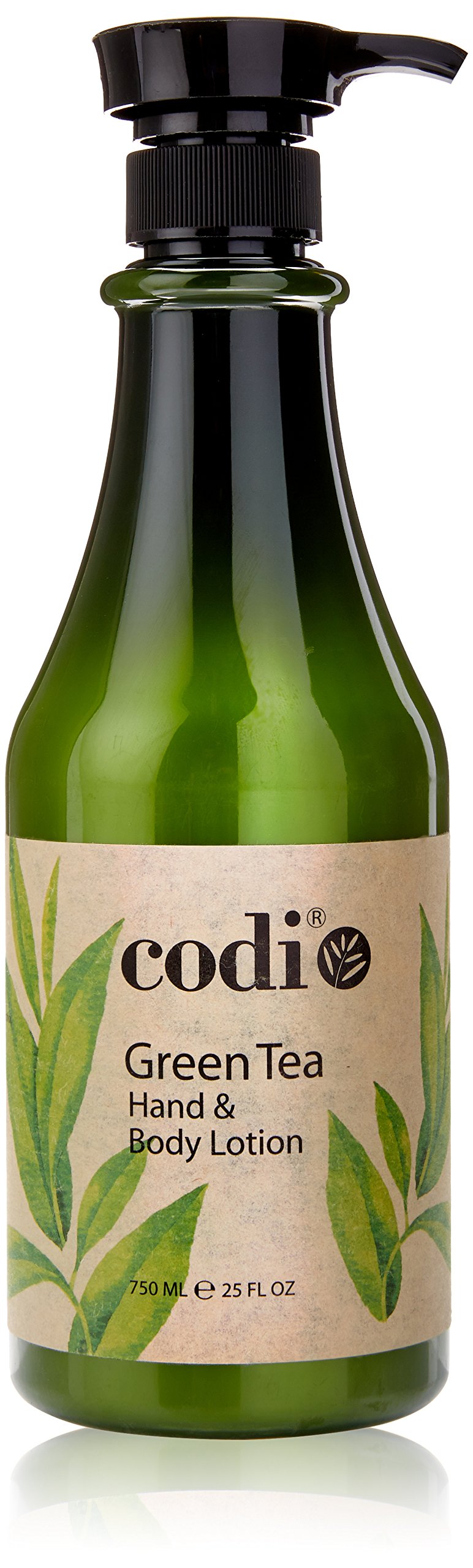 CODi Green Tea Lotion bottle delivers daily hydration for dry skin.