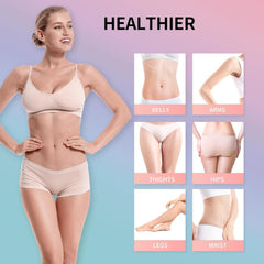 coinore B Flat Belly Firming Cream application rub shows massage-ready texture for abdomen and thighs.