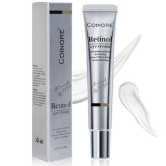 Coinore Retinol Under Eye Cream tube close-up for targeted eye-area care.