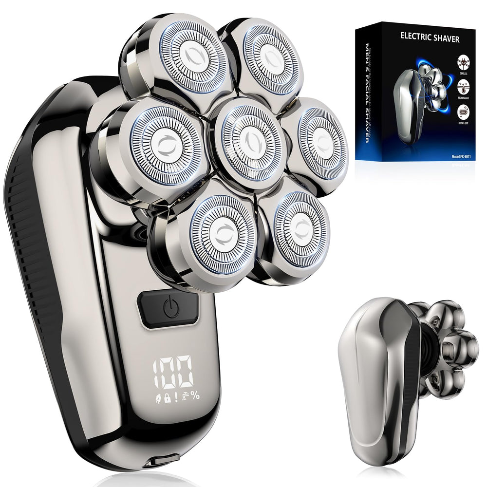 Coklean head shaver bald men front view demonstrates ergonomic grip for precise shaving.