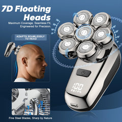 Coklean head shaver rotary 8500rpm image highlights powerful performance for thick hair.