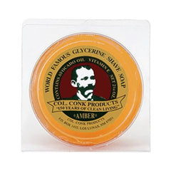 Col. Conk USA-made shave soap label highlights quality and American craftsmanship