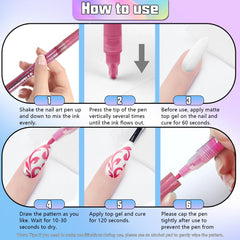 COLAYERIST Water-based formula pen with safe, non-toxic ink for nails and crafts