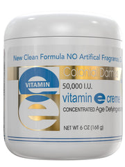 Colonial Dames Vitamin E concentrated cream bottle showcases high-potency hydration for dry skin.