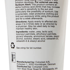 Coloplast Atrac-Tain application swatch demonstrates smooth, softening coverage.