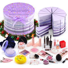 Color Nymph advent calendar 24-day box with pink polka dots, perfect for a daily makeup surprise.