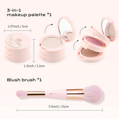 Color Nymph brush application demonstrates easy blending on the cheeks and contours