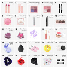 Color Nymph makeup surprises closeup, showcasing a festive countdown for gift-ready reveals.