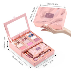 Color Nymph pink blush-highlighter-contour quad for buildable glow