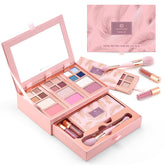 Color Nymph pink makeup palette open with mirror for on-the-go touch-ups
