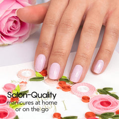 Color Street Blushing in Flushing close-up highlighting pink glitter.