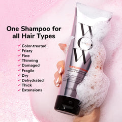 COLOR WOW Dream Clean Duo conditioner dispenser highlights detangling and hydration.