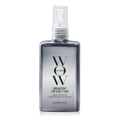 COLOR WOW Dream Coat Curly Hair bottle close-up showing moisture-boosting frizz control.