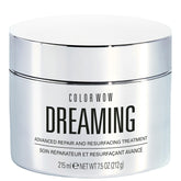 color wow dreaming advanced repair bottle for at-home smoothing and frizz repair.