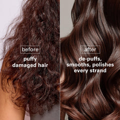 COLOR WOW Dreaming application scene shows smooth texture and resurfaced strands.