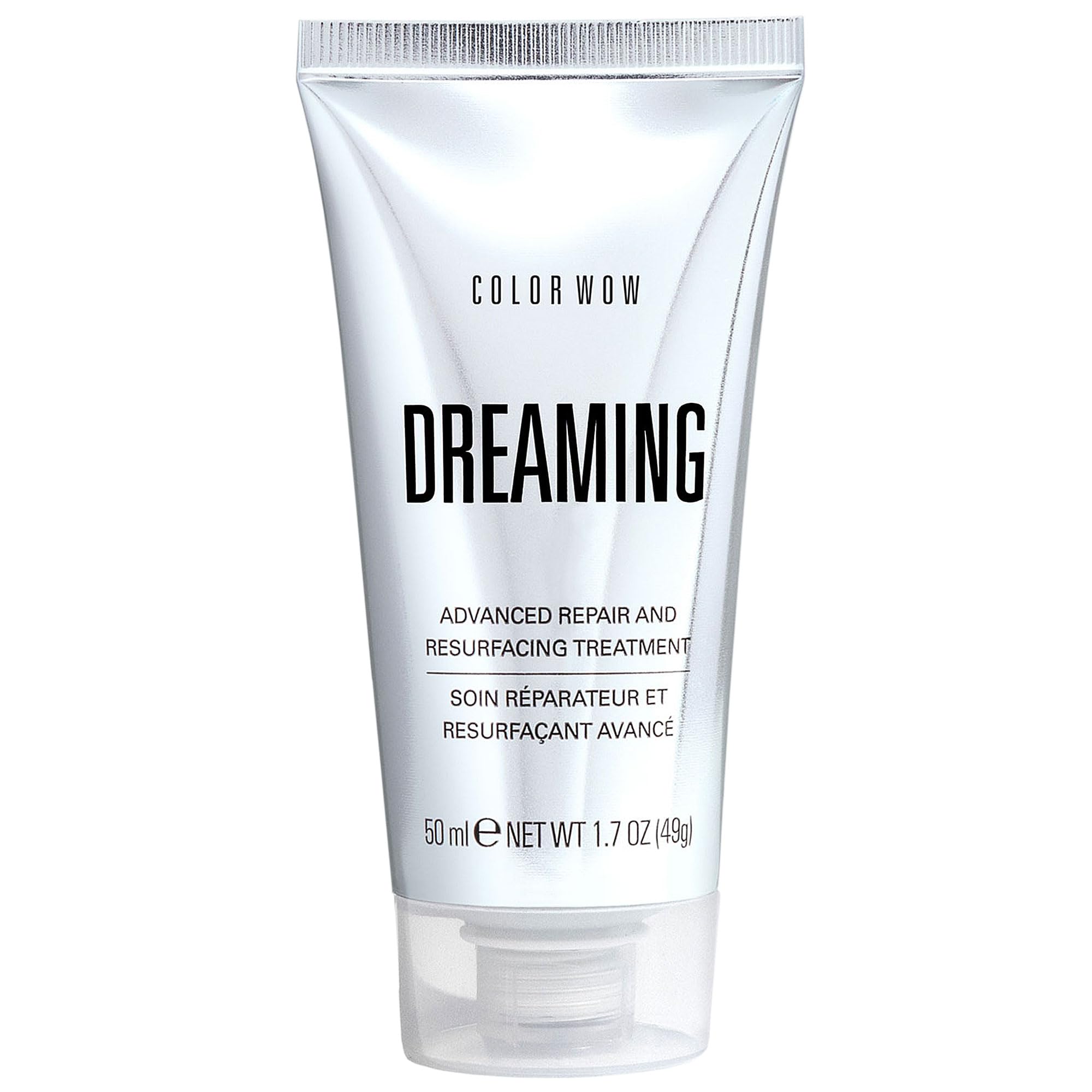 COLOR WOW Dreaming Advanced Repair reveals glassy, silky hair with reduced frizz.