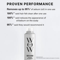 COLOR WOW Insta-WOW spray applying oil-control refresh without chalky residue