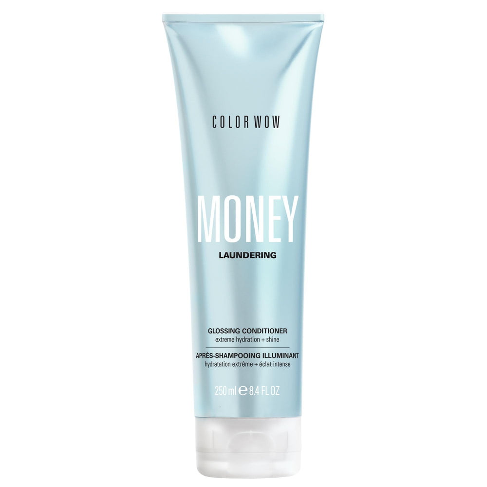 COLOR WOW Money Laundering Glossing Conditioner bottle front with radiant shine
