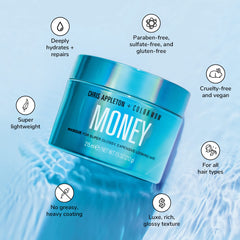 Color Wow Money Masque jar close-up highlighting a luxurious conditioning texture.