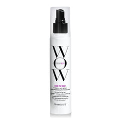 COLOR WOW Raise the Root bottle pouring, delivers instant root lift for fine hair.
