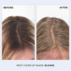 COLOR WOW Root Cover Up Blonde powder in use for precise application and mess-free touch-ups.