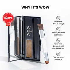 COLOR WOW Root Cover Up blending creates natural-looking thickness on thinning areas