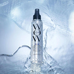 Color Wow Speed Dry close-up texture reveals shrink-wrap action on damp strands.