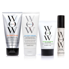 COLOR WOW Color Security Shampoo bottle in travel kit offers lightweight cleansing.