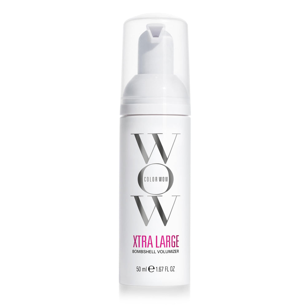 COLOR WOW Xtra Large Bombshell bottle showing weightless volume for fine hair