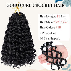 Colorful Queen GoGo Curl crochet hair pre-looped for easy installation