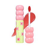COLORGRAM Fruity Glass Tint 02 Dewy Grapefruit pour shows glass like shine and hydration.