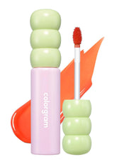 COLORGRAM Fruity Glass Tint apricot packshot showing long-lasting lip stain.