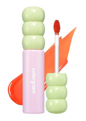 COLORGRAM Fruity Glass Tint apricot packshot showing long-lasting lip stain.