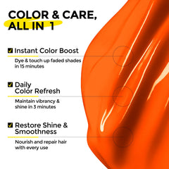 COLORLOMO hair application applying conditioner to strands for quick color boost