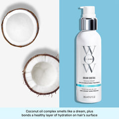 COLOR WOW Dream Cocktail activated by blow-dry heat for instant hydration.