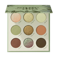 ColourPop Sage the Day palette top view shows versatile sage-olive shades for everyday looks.